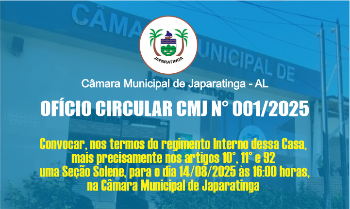 Câmara acata decisão do TER e convoca novos vereadores para tomar posse no proxímo dia 14.