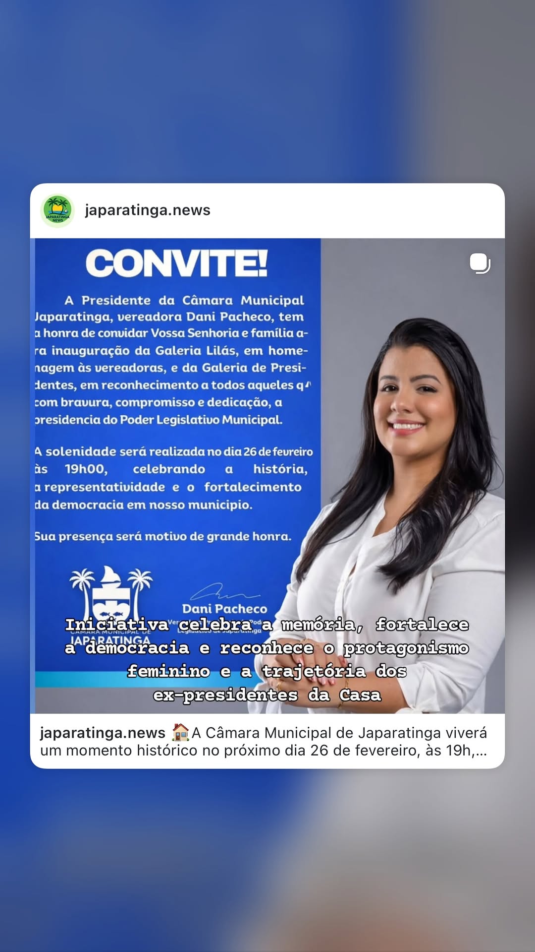 Câmara inaugurará galerias em homenagem aos ex presidentes e vereadoras